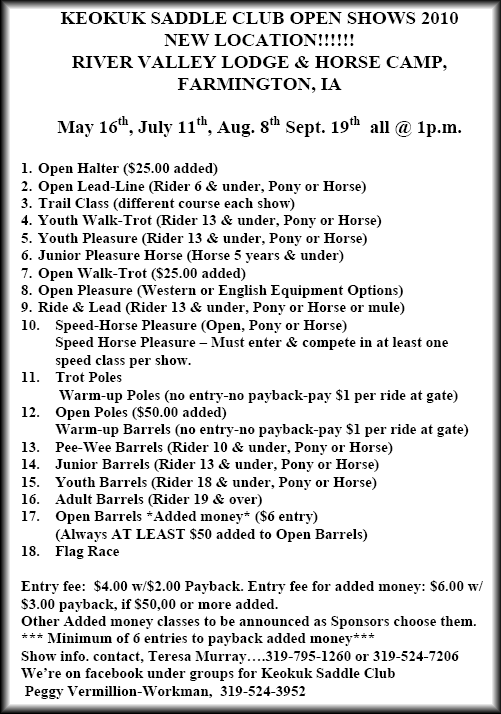 Keokuk Saddle Club Event