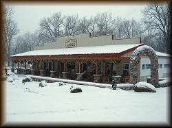 The Lodge on a Beautiful Snowy Winter Day